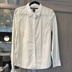 J. Crew White Button Down Shirt Classic Top